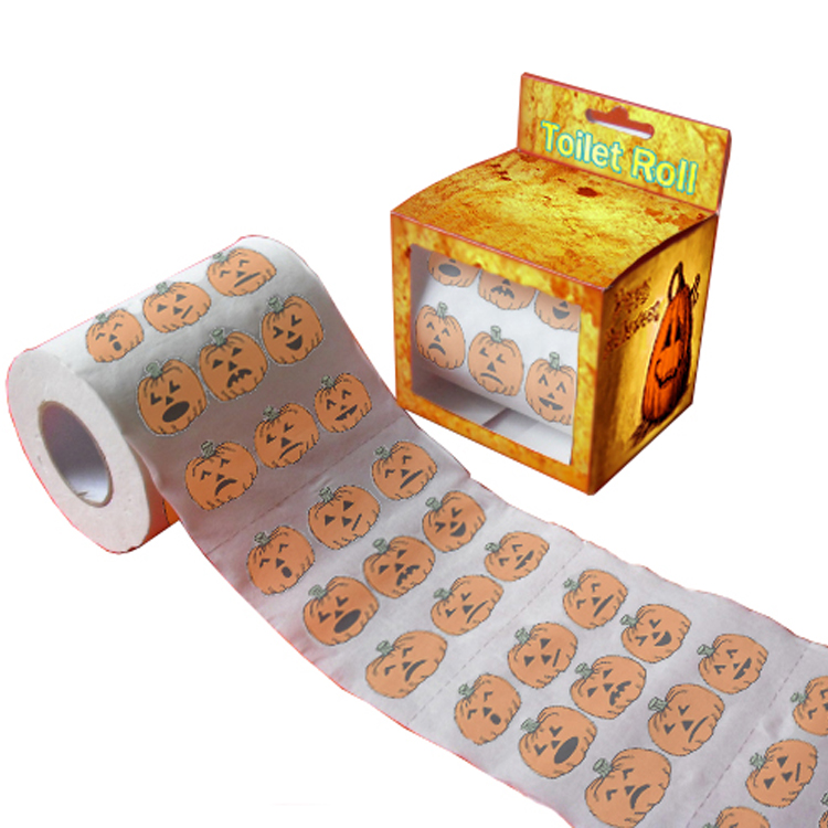 pumpkin printed toilet paper