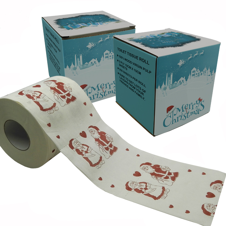 santa claus printed toilet roll