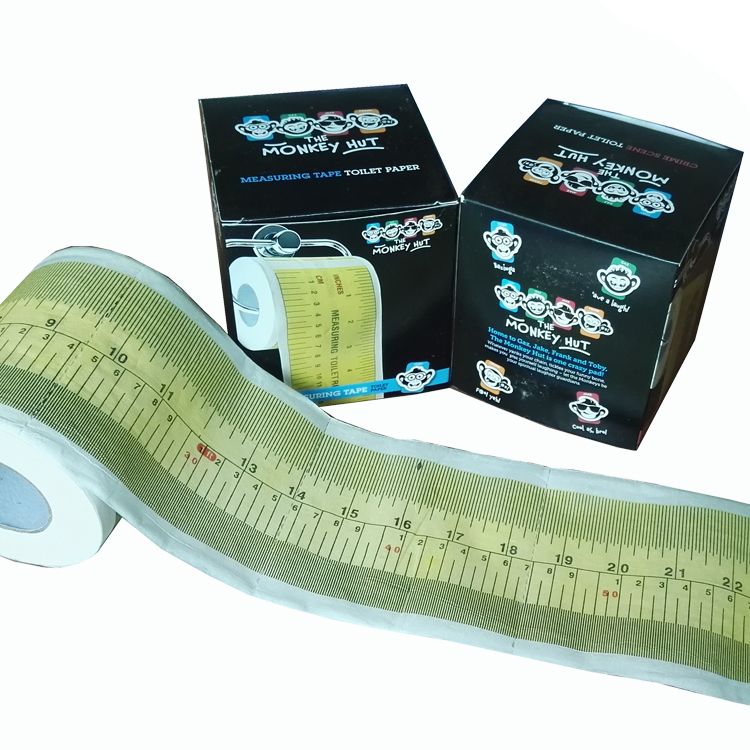 measuring tape toilet paper